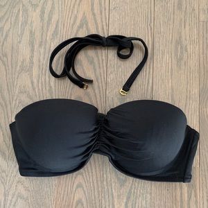 Victoria’s Secret Black Strapless Bikini Top 34D